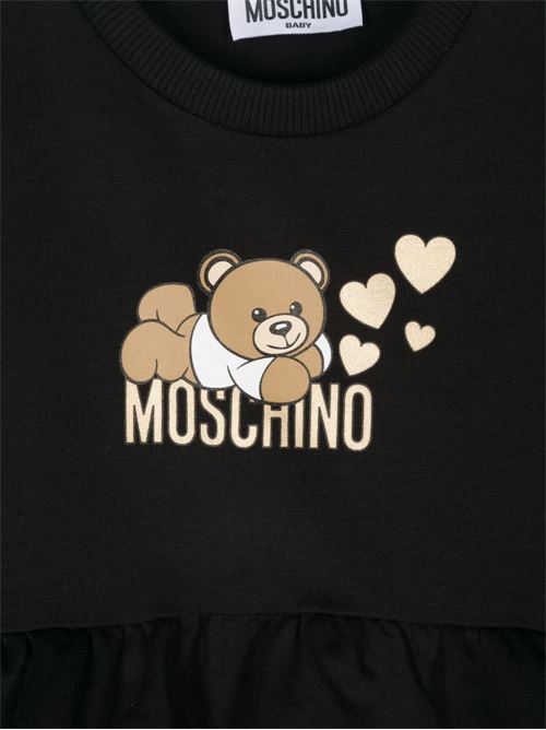 Felpa bambina con cuori MOSCHINO BABY | MDF02WLDA1660100